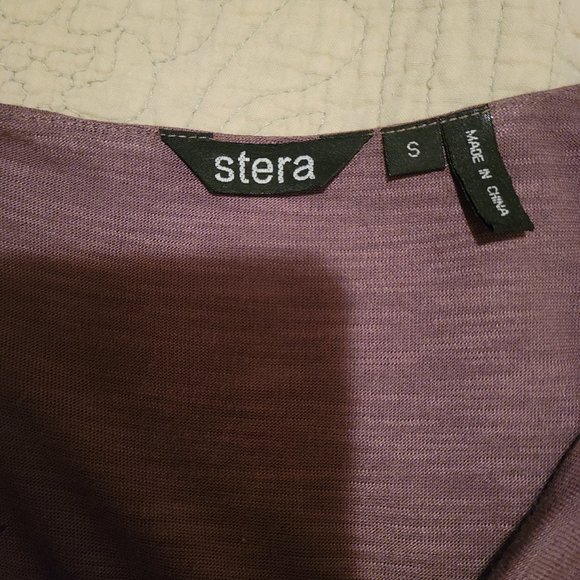 Mauve, Draped, V-Neck Top - Picture 4 of 4